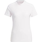 AD22SS ZF363 T-SHIRTS AP HA0210 J/OT [ゴルフシャツ レディース スリーストライプス 半袖モックネックシャツ J/OT オールモストピンク]