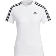 AD22SS ZF363 T-SHIRTS WH HA0221 J/OT [ゴルフシャツ レディース スリーストライプス 半袖モックネックシャツ J/OT ホワイト]