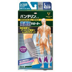 バンテリンコーワ 高通気サポーター ふくらはぎアシスト L シルバーグレー