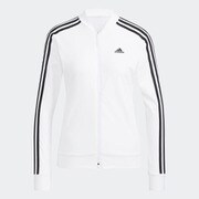 AD22SS CC555 TRACK TOPS WH HA0214 J/OT [ゴルフジャケット レディース スリーストライプス 長袖フルジップジャケット J/OT ホワイト]