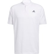 AD22SS UG212 POLO WH HA6158 J/S [ゴルフシャツ メンズ ソリッド 半袖ボタンスタンドカラーシャツ J/S ホワイト]