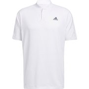 AD22SS UG212 POLO WH HA6158 J/L [ゴルフシャツ メンズ ソリッド 半袖ボタンスタンドカラーシャツ J/L ホワイト]