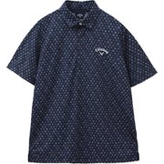 CWA22M C22134113_1120_M NV [ゴルフウェア メンズ スモールフラワープリントカノコ 半袖シャツ Mサイズ ネイビー]