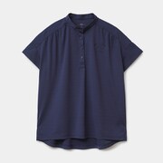 CWA22L C22134209_1120_L NV [ゴルフシャツ レディース 吸汗速乾・高通気カノコ 半袖シャツ Lサイズ ネイビー]