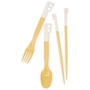 キャンパーカトラリーセット Camper Cutlery Set CH62-1734 W080 Natural/Yellow2 [アウトドア カトラリーセット]