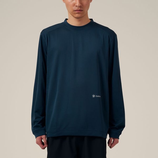 ゴールドウイン GOLDWIN  デュアル レイヤード ドライ ロングスリーブ ティーシャツ Dual layered Dry L/S T-shirt GA42100P ディープロイヤル(DL) Lサイズ [ランニングウエア シャツ メンズ]