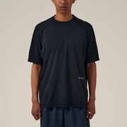 ストレッチ メランジ ティーシャツ Stretch Melange T-shirt GA62101P ブラック(BK) Lサイズ [ランニングウェア シャツ メンズ]