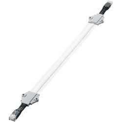 隙間 LANケーブル 40cm CAT6A準拠 フラット 高速 シルバー LD-VAPF6A/SV04