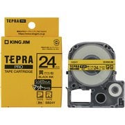 テプラPROテープ 24mm幅 マット黄 黒文字 SB24Y