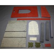 JF342.35B ディティールアップパーツ 1/35 工場外壁B アーチ窓付 [プラモデル用パーツ]