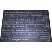 JF347 ディティールアップパーツ エアブラシ塗装用ステンシル ドイツ語警告文 No.1 [プラモデル用パーツ]