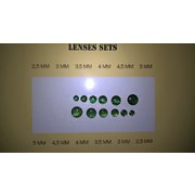 JF981 ディティールアップパーツ 丸形ヘッドライトセット 2.5～5mm径 グリーン [プラモデル用パーツ]