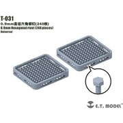 T-031 ディティールアップパーツ 六角リベット 0.9mm 240個 [プラモデル用パーツ]