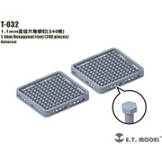 T-032 ディティールアップパーツ 六角リベット 1.1mm 240個 [プラモデル用パーツ]
