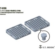 T-036 ディティールアップパーツ 六角リベット 2.0mm 120個 [プラモデル用パーツ]