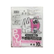 手さげ付き厚口 不燃物用回収袋 透明 10枚 CC-03