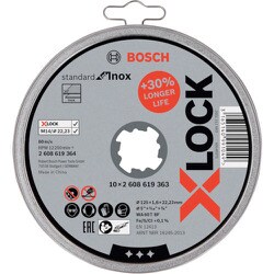 2608619364 [ボッシュ X-LOCK切断砥石125x1.6mmステンレス用10枚入りパック]