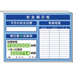 313-87AB [ミニ掲示板有資格者一覧表他入 青地]