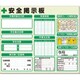 313-910AG [◎安全掲示板法令許可票入横型緑地]