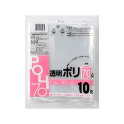 透明ポリ70L 10枚 E-73