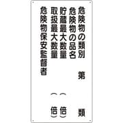 319-16 [危険物標識 危険物の類別5行]