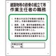 356-20A [作業主任者職務板 建築物鉄骨組立等]