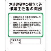 356-25A [作業主任者職務板 木造建築物の組立て等]
