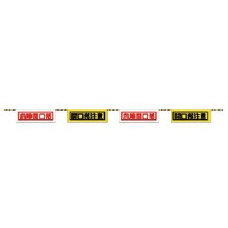 358-02 [トラロープ付標識 開口部注意]