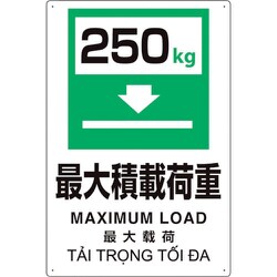 364-11 [プラスチック削減標識 最大積250]