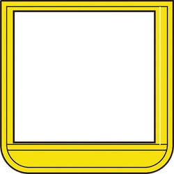 368-131 [ポケット胸章（ワニ口タイプ）黄]