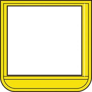 368-131 [ポケット胸章（ワニ口タイプ）黄]