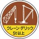 370-49 [作業管理ステ クレーンデリック5t以 PPステッカー 35Ф 2枚入]