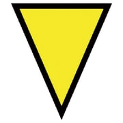 372-54 [マジックテープ付三角旗黄地文字無 ターポリン 300×260]