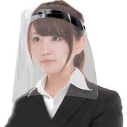 406041 [緑十字 ウイルス対策フェイスガード 10枚組 日本製 FG-1 高さ240×幅420mm 防曇・帯電防止加工 男女兼用]