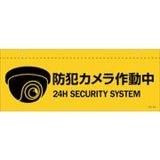 407061 [緑十字 イラスト標識（天井用） 防犯カメラ作動中 CIS-6 A 140×360mm PET]