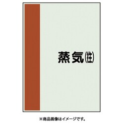 409-62 [配管識別シート 矢印なし 横 蒸気往 小]