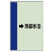 411-20 [配管識別シート横管用→冷却水（還）大・ユニシート・1000X250]