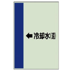 412-22 [配管識別シート（横管用）←冷却水（還）中・ユニシート・700X250]