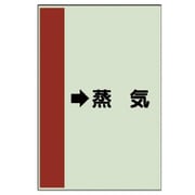 412-26 [配管識別シート（横管用） →蒸気 （中）・ユニシート・700X250]