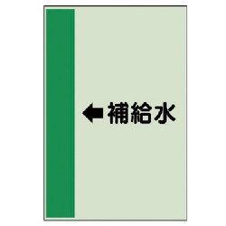 412-27 [配管識別シート（横管用）←補給水（中）・ユニシート・700X250]