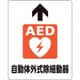 819-24A [路面貼用ステッカー AED自動体外式除細]