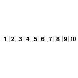 844-95 [番号札ステッカー 1～10 各1枚入 10枚組 100×100]