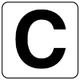 845-80C [アルファベット表示ステッカーC 5枚組 （小） 50×50]