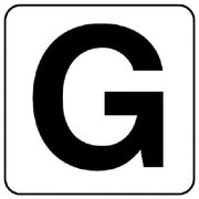 845-80G [アルファベット表示ステッカーG 5枚組 （小） 50×50]