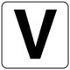 845-80V [アルファベット表示ステッカーV 5枚組 （小） 50×50]
