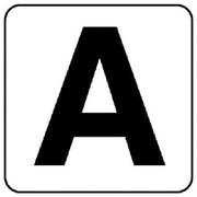 845-81A [アルファベット表示ステッカーA 5枚組 （中） 100×100]