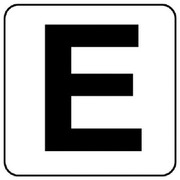 845-81E [アルファベット表示ステッカーE 5枚組 （中） 100×100]