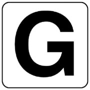 845-81G [アルファベット表示ステッカーG 5枚組 （中） 100×100]