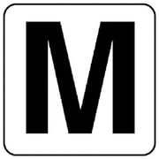 845-81M [アルファベット表示ステッカーM 5枚組 （中） 100×100]