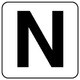 845-81N [アルファベット表示ステッカーN 5枚組 （中） 100×100]